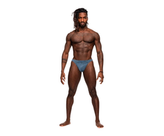 Male Power Inter-Mingle Bong V Thong L/XL Mėlyna Comfort Fit