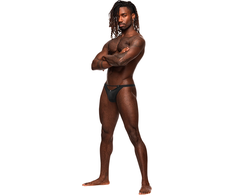 Male Power Magnificence Micro V Thong S/M Juodas - Designer Cut-Out Waistband