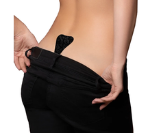 Bye Bra - Adhesive Thong Lace Finish Juodas One Size prilimpančios