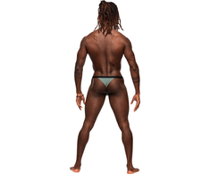 Male Power Magnificence Micro V Thong S/M Jade - Decorative Waist Detail