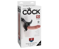 Pipedream KARALIŠKAS DIRŽAS SU 22.86 CM VYRIŠKU VARPA (COCK STRAP ON HARNESS)