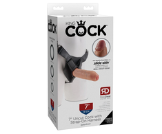 Pipedream KING COCK 7 colių nenupjauta su dirželiu, lengva