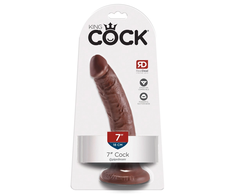 Pipedream „King Cock“ 7 colių (7 colių) varpos rudas