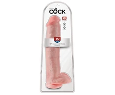 Pipedream KING COCK 15 COCK su kamuoliais LENGVAS