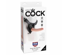 Pipedream KING COCK STRAP ON HARNESS SU 6 COCK INČIŲ ŽAISLU (LIGHT)