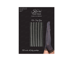 Kix'ies Annabelle Thigh-High Stockings Pilkas Pinstripe Size C