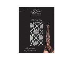 Kix'ies Elle Thigh-High Diamond Fishnet Tights Juodas Size C