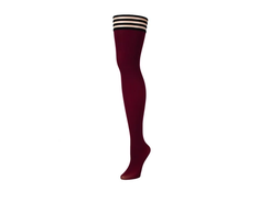 Kix'ies Heather Thigh-High Opaque Tights B Raudona - No-Slip Comfort