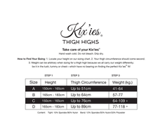 Kix'ies Keila Thigh-High Stockings D Juodas No-Slip Grip