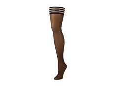 Kix'ies Marissa Thigh-High Sheer Tights B Brown Stay-Up System