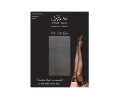 Kix'ies Taylor Thigh Highs D Juodas - No-Slip, Elegant Stockings