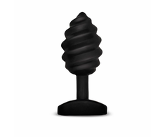 Gvibe Gplug Twist Intimate Silicone Plug with Vibration, 3.9 cm, Juodas