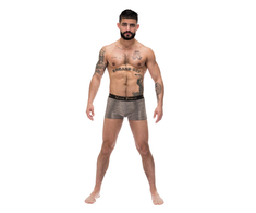 Male Power Viper Pouch Short S - Snakeskin Metallic Stretch Briefs
