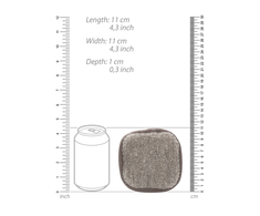 Touche By Shots Touche Square Face Pad with Charcoal &amp; Natural Hemp Fibers, Juodas