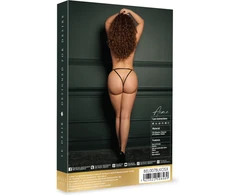 Shots Aime Plus Size Briefs with Open Crotch, Adjustable Straps &amp; Gold Accents