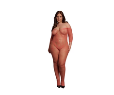 Shots Lace Bodystocking Queen Size - Long Sleeves, Versatile Fit