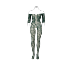 Shots Obsessive Bodystocking F217 Plus Size Lace Pattern, Long Sleeves, Juodas