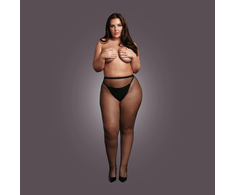 Shots OSX Pantyhose Juodas - XL-4XL, Soft Stretch, Fine Fishnet Design