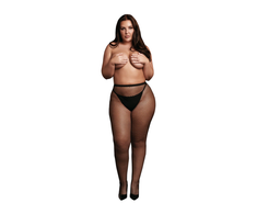 Shots OSX Pantyhose Juodas - XL-4XL, Soft Stretch, Fine Fishnet Design