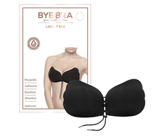 Bye Bra Bras Bye Bra - Lace-It Bra Cup A Juodas prilimpanti liemenėlė
