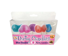 Little Genie Productions Kheper Games Boob Candle Set - Pack of 5 Decorative Shaped Candles