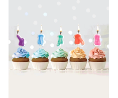Little Genie Productions Kheper Games Fun Shape Candle Set - Unique Decorative Party Candles, 6 pcs