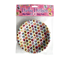 Little Genie Productions Dirty Plates Party Collection 8pcs - 7-Inch Disposable Paper Plates