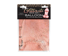 Little Genie Productions Glitterati Rose Gold Mylar Balloon 3ft - Premium Party Decoration