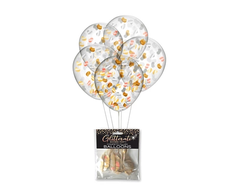 Little Genie Productions Glitterati Confetti Balloons 11" - Metallic Party Set of 5