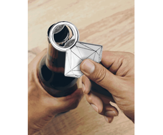 Little Genie Productions Glitterati Diamond Series Elegant Bottle Opener - Sidabrinis Finish