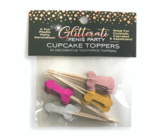 Little Genie Productions Glitterati Cupcake Topper Set Metallic Colors 24pcs Party Decor