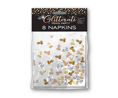 Little Genie Productions Glitterati Party Napkins Metallic Accents 7-inch 8 pcs