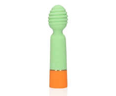 Loveline By Shots Loveline Ribbed Mini Intimate Device USB Rechargeable Spring Sage 11.5 cm
