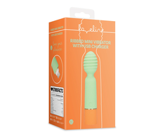 Loveline By Shots Loveline Ribbed Mini Intimate Device USB Rechargeable Spring Sage 11.5 cm