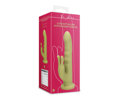 Loveline By Shots Loveline Ultra Soft Silicone Rotating Rabbit Model - Spring Sage Žalias