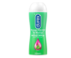 Durex Massage &amp; Lubricant Gel with Aloe Vera 200ml - Skin maitininantis Formula