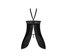 Magic Silk Exposed Babydoll Set Open Back Adjustable S/M Juodas