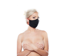 Allure Leg Avenue Cotton Mask with Raudona Elastic Straps, One Size