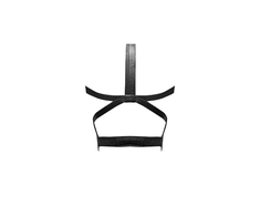 Male Power Triton Adjustable Mask with Neck Strap and Front Ring Juodas