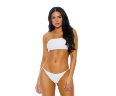 Forplay San Luis Bandeau Bikini Set with String Bottom, Size M