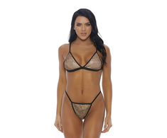 Forplay Sea Gold Bikini Set M - Elegant Gold Rhinestone Swimwear