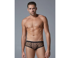 Allure Male Power Star Mesh Brief S/M - Ultra Sheer All-Star Design