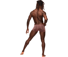 Male Power Mini Short M Mauve - Low Waist, Contour Pouch, Full Coverage