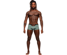 Male Power Magnificence Mini Short S Jade - Cut-Out Waistband Detail