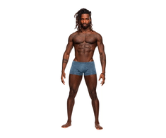 Mėlyna Male Power Mini Short S Mėlyna - Low Waist Stretch Briefs