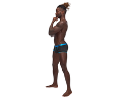 Male Power Uplift Mini Short L Juodas - Ergonomic Support &amp; Satin Waistband