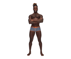 Male Power Uplift Mini Short XL Pilkas - Supportive Satin Waistband