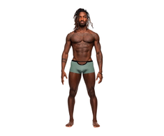 Male Power Magnificence Mini Short XL Jade - Cut-Out Waistband