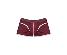 Male Power Sport Mesh Mini Short XL Burgundy - Athletic Comfort Fit