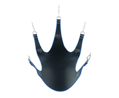 Mr Sling Mėlyna Avanua Leather Sling Mėlyna Trim 5 Attachment Points 113x122cm